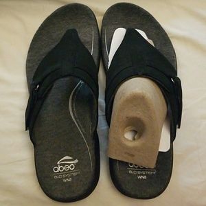 Abeo Haven Black Orthopedic Sandal Sz 8 Neutral